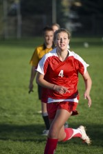 Soccer players during game